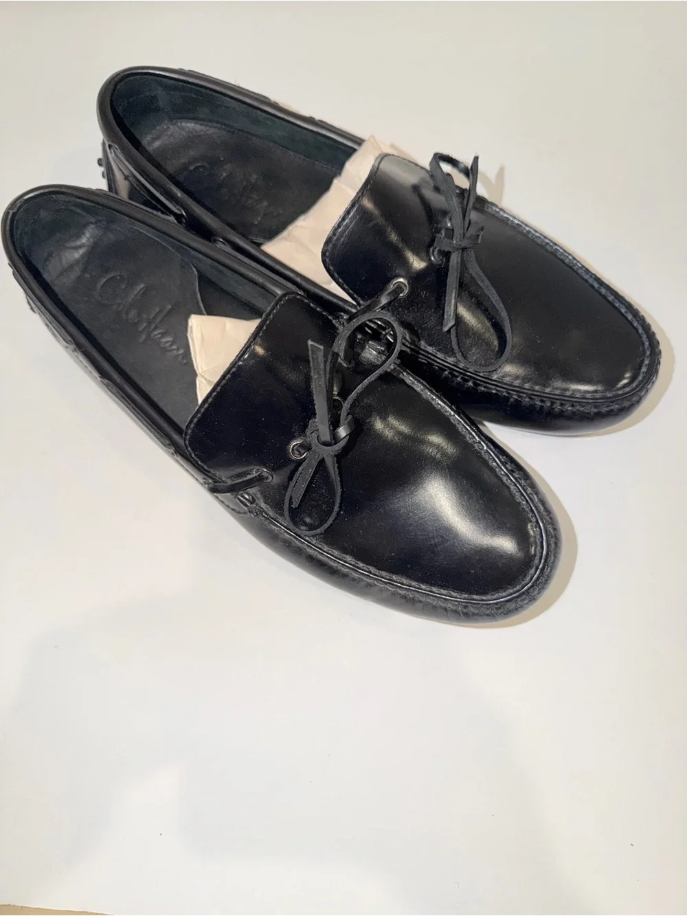 Cole Haan Black Leather Men’s Driving Loafers, Sz 9 M